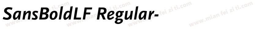 SansBoldLF Regular字体转换